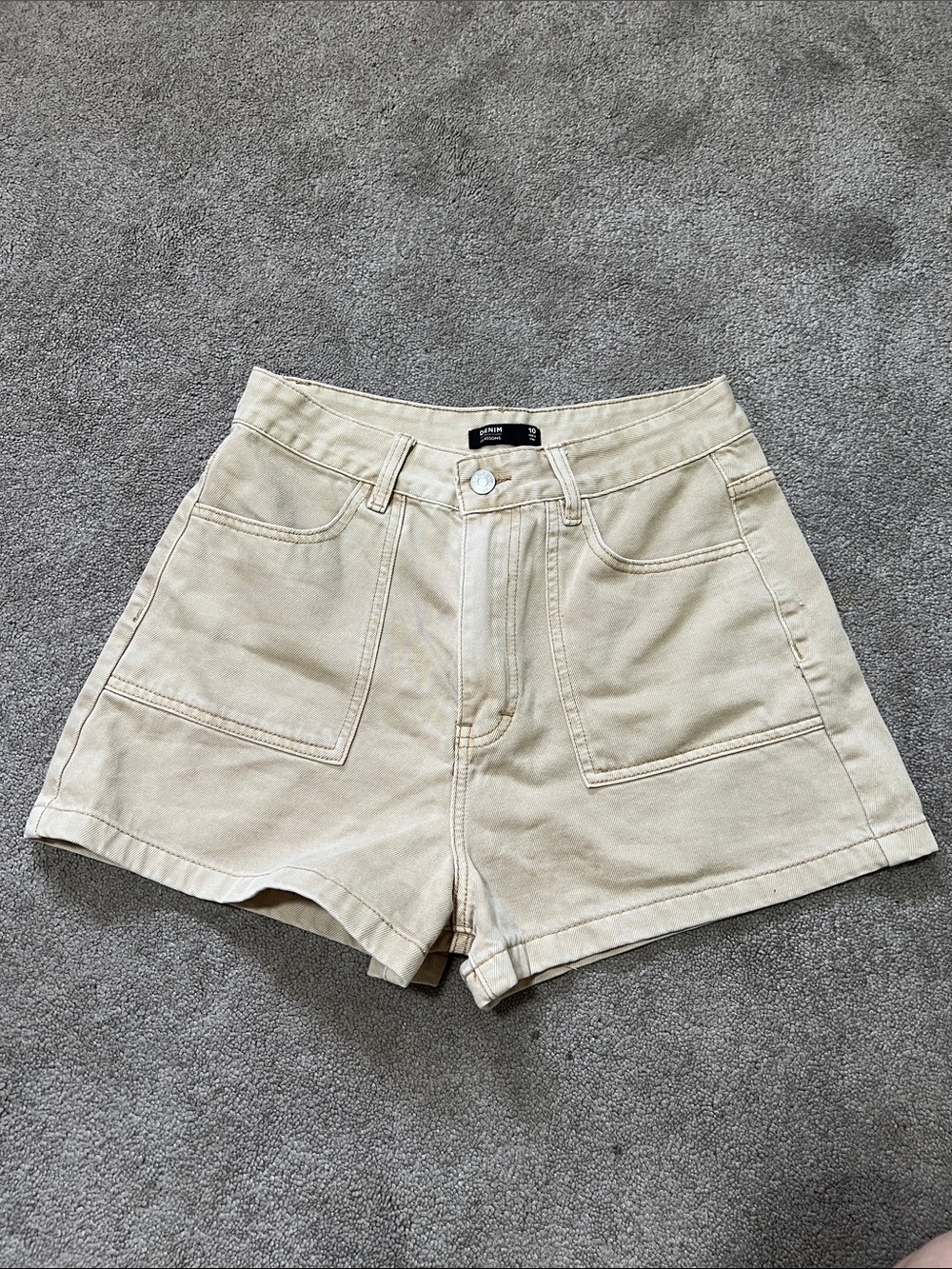 Glassons Denim High Waisted Tan Shorts